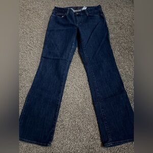 Ladies Eddie Bauer Dark Blue Flare Jeans Sz 10 Regular Dark Blue Denim Jeans